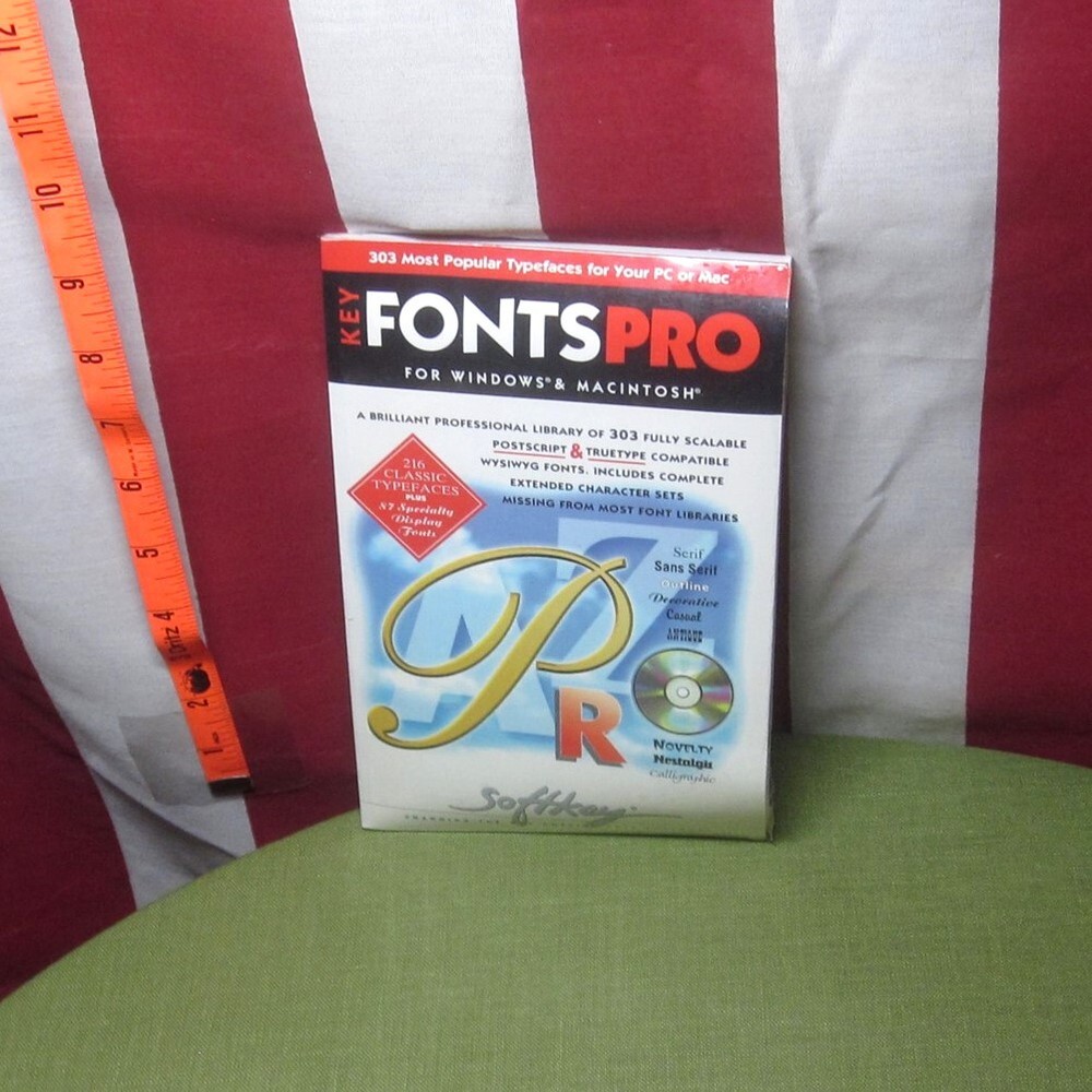 KEY FONTS PRO 1.0 software CD-Rom postscript library NWT typeface 1999 classic