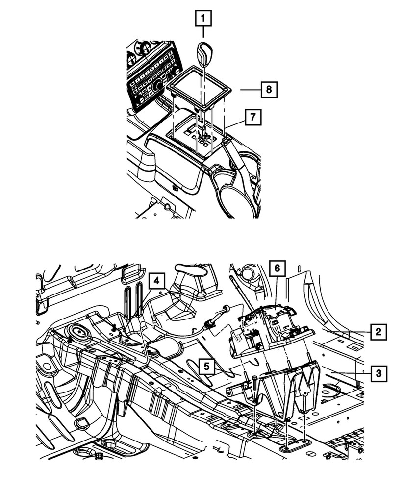 Genuine Mopar Console Shifter Bezel 1CD60DX9AB