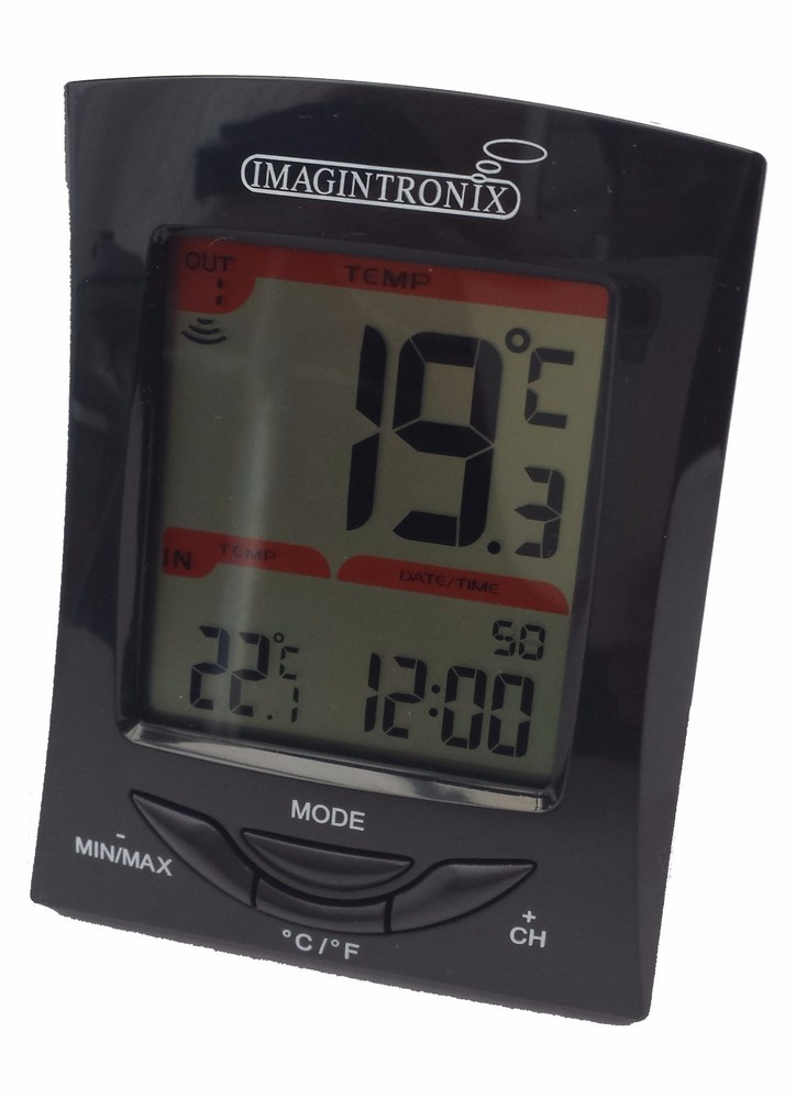 Wireless Thermometer clock with outdoor temperature