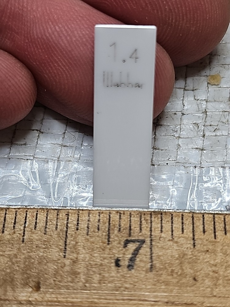 1.400mm Webber Gage Block NOB CERAMIC