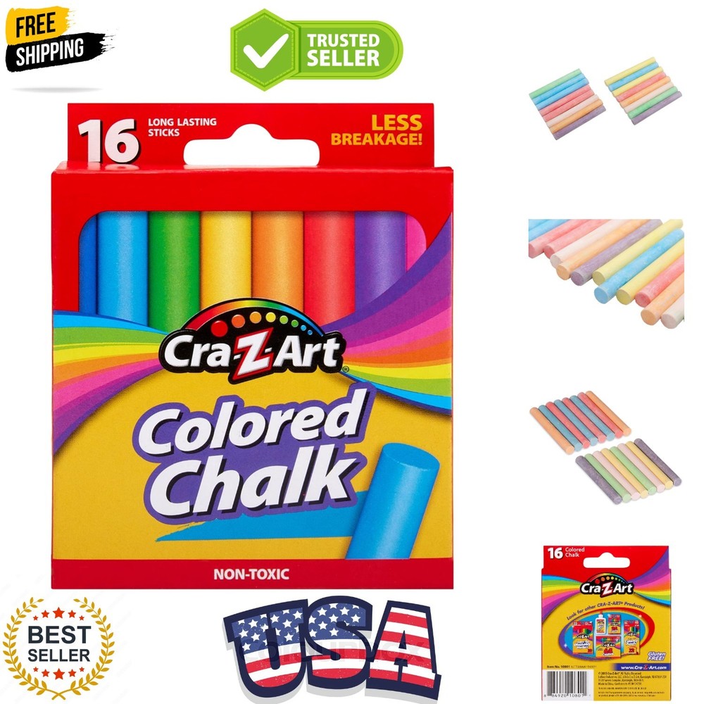 Colored Chalk, 16 Count 10801-48 , Assorted