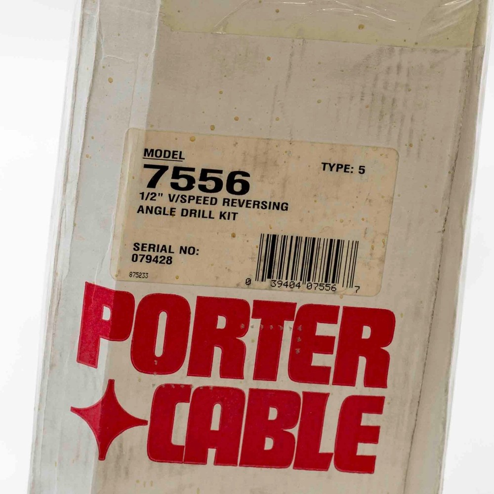 Porter Cable 7556 Right Angle Drill, NEW Old Stock