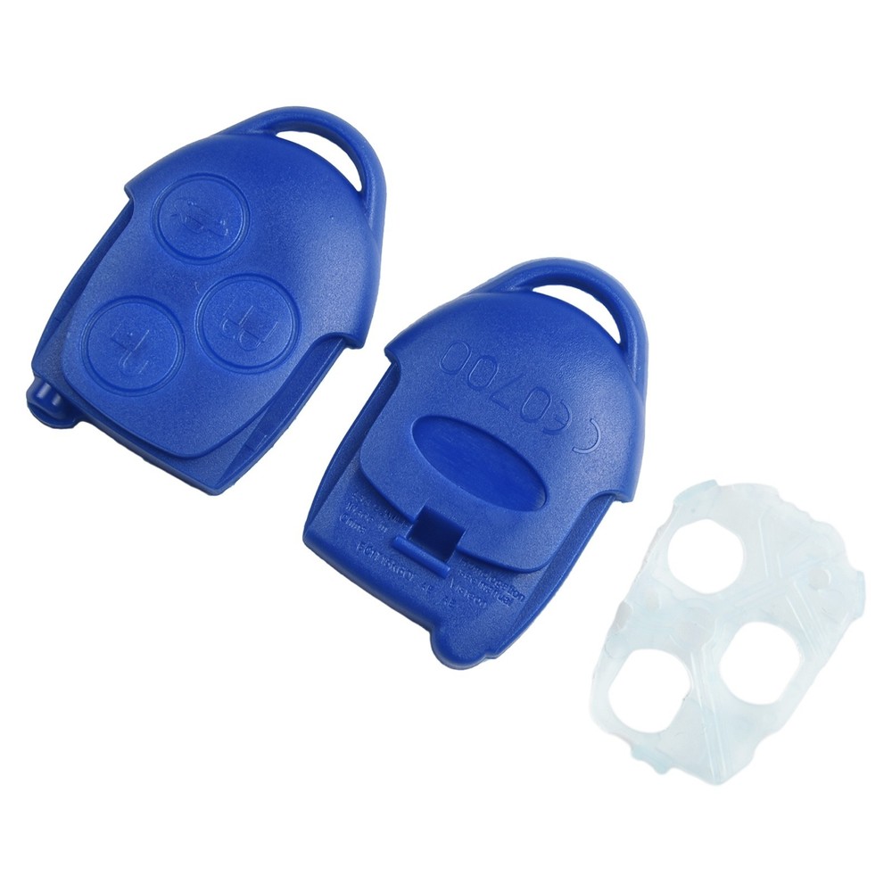 KEY CASE Key Shell ABS Blue Control Replacement For Ford Focus Transit