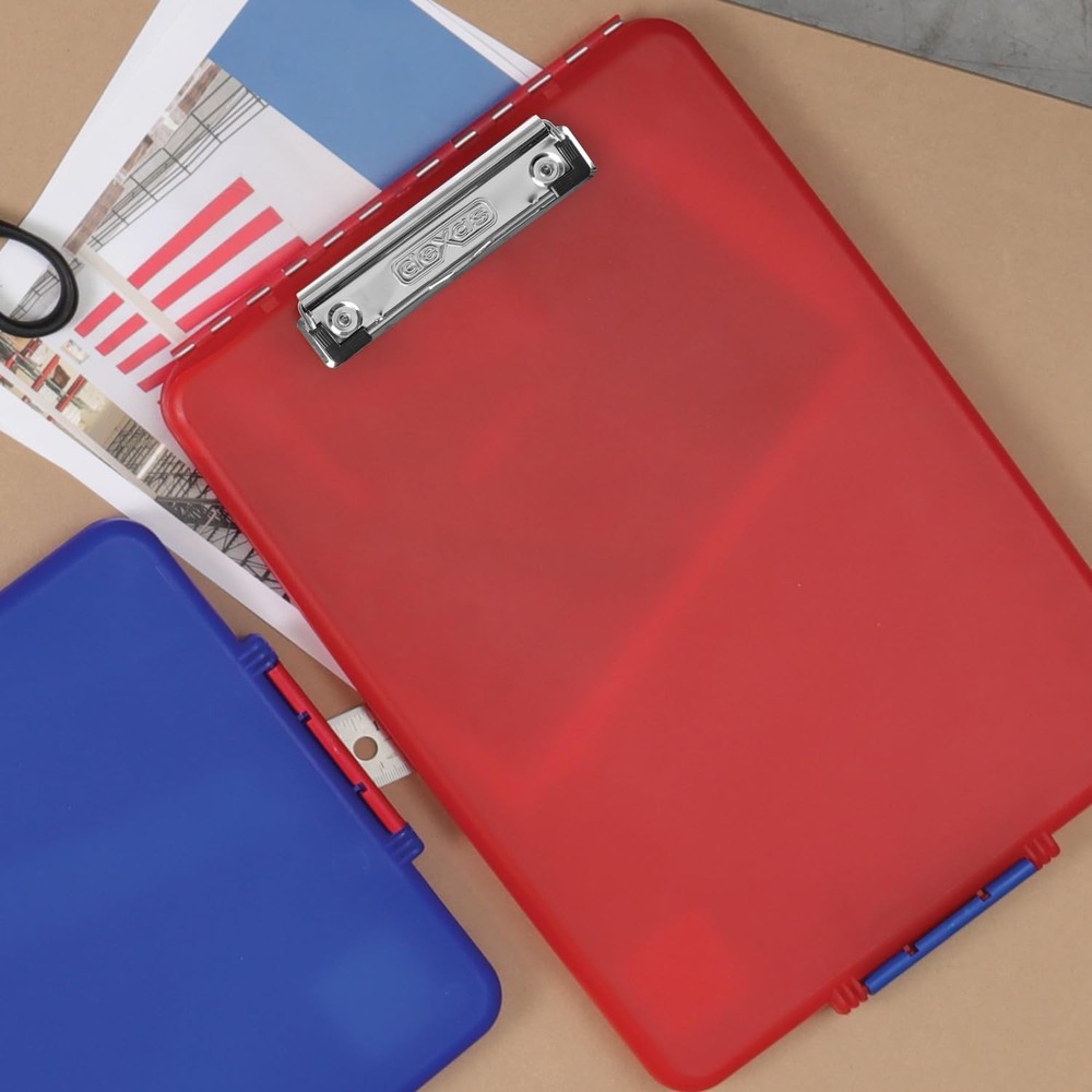 Dexas Slimcase Storage Clipboard, Red