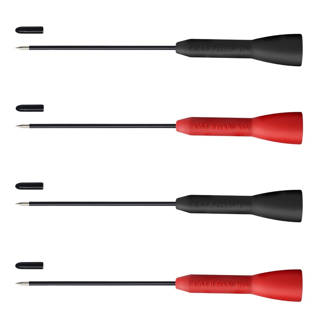 4 Pack 2mm Extended Needle Test Probes 600v/10a Nondestructive Multimeter Test P