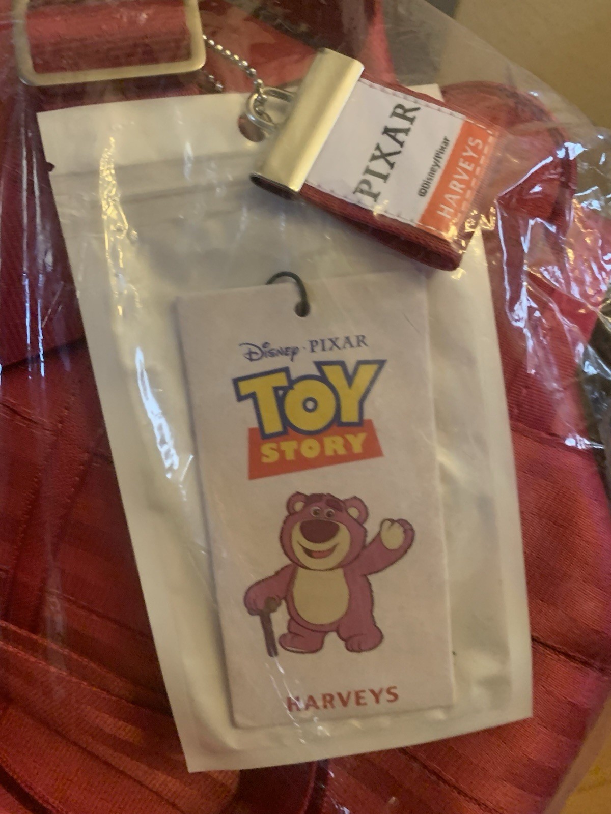 Harveys Seatbelt Disney Pixar Toy Story Lotso Bear Backpack Bag New in Package