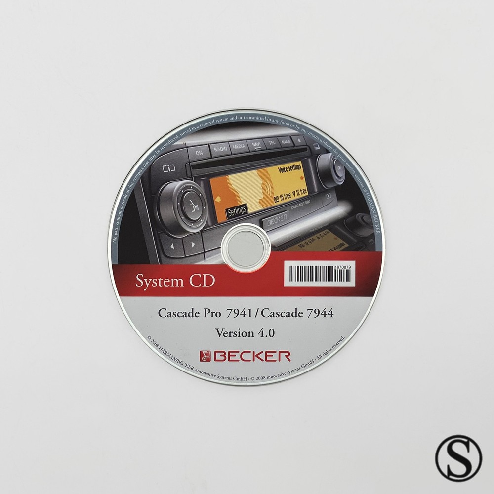 Becker System CD Europe Cascade Pro 7941 7944 Version 4.0 1970.879 Sat Nav Software