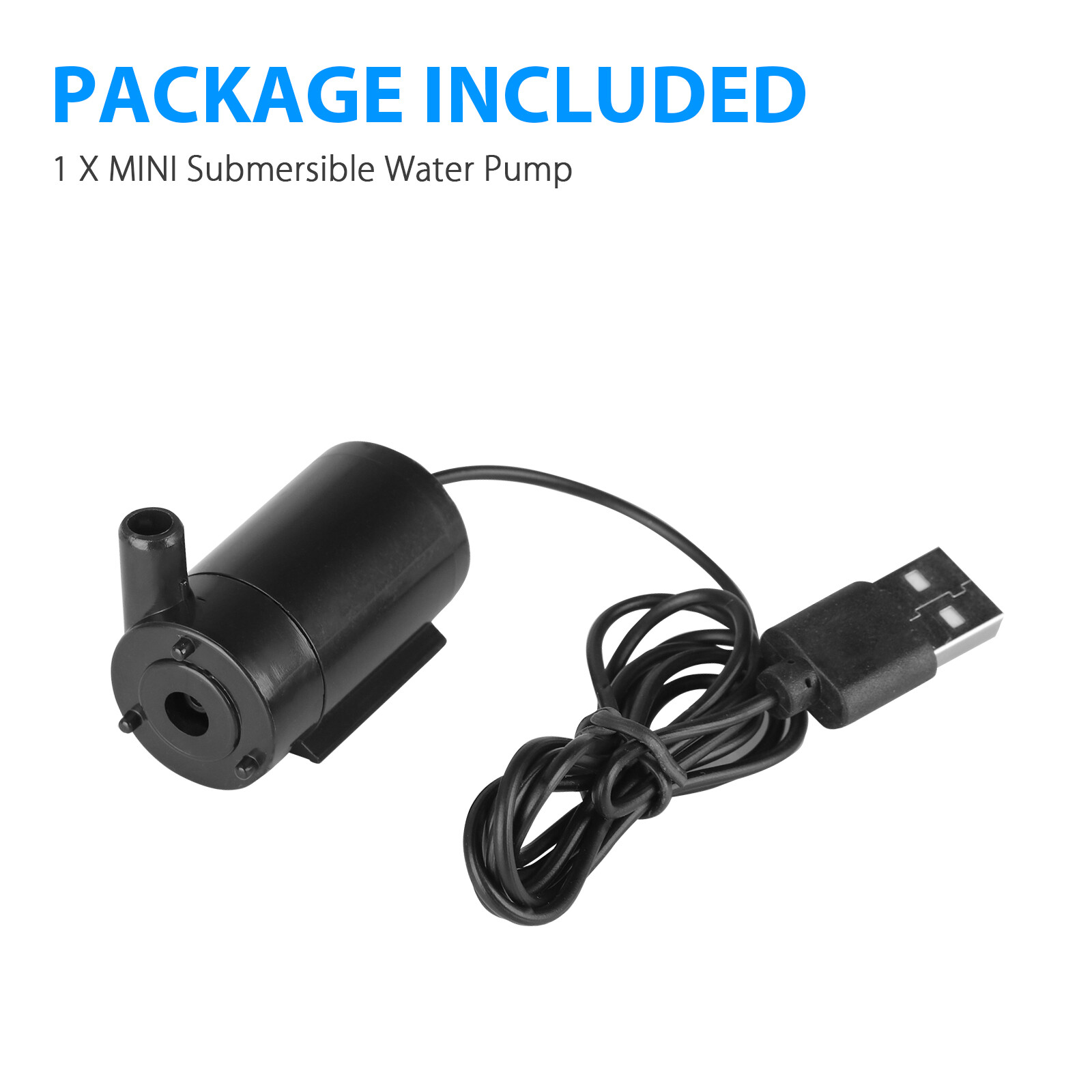 USB 5V Mini Mute Submersible Water Pump for Garden Fountain