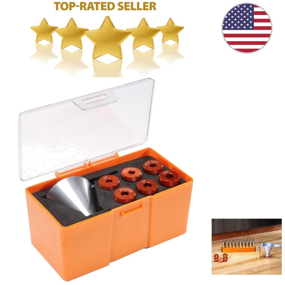 Precision Funnel System for Reloading, 5 Caliber Inserts