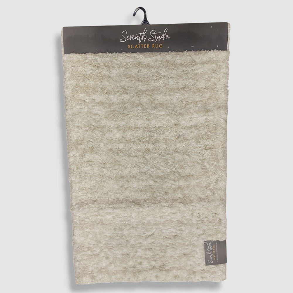 Seventh Studio Gray Sofia Shag 27" x 45" Scatter Rug