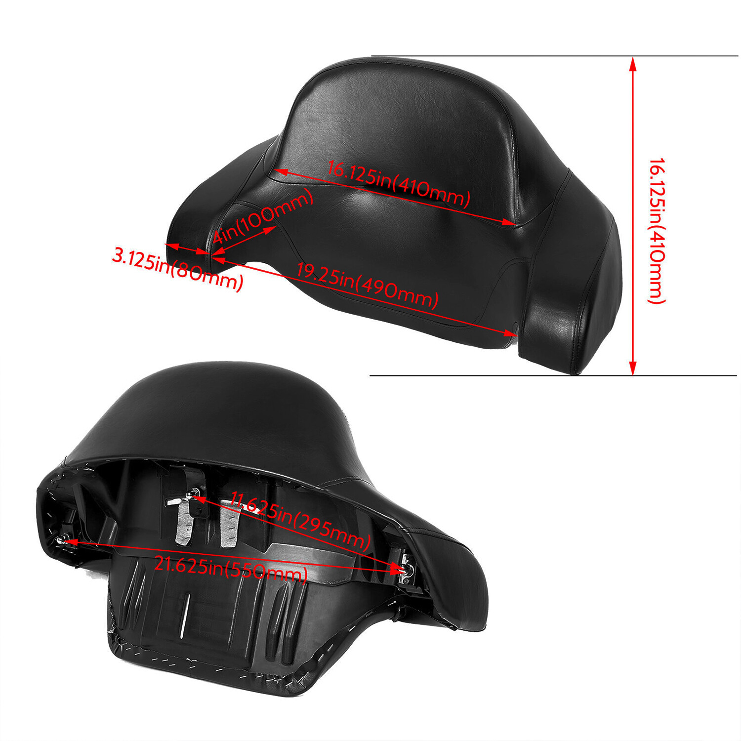 King Tour Pack Pak Trunk Backrest Mount Rack For Harley Davidson Road Glide 14+