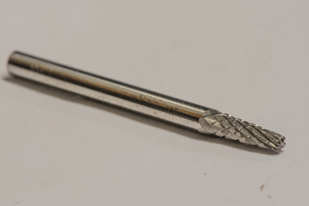 SL41D Taper Shape SOLID Carbide Burr Bur Cutting Tool Die Grinder Bit 1/8"