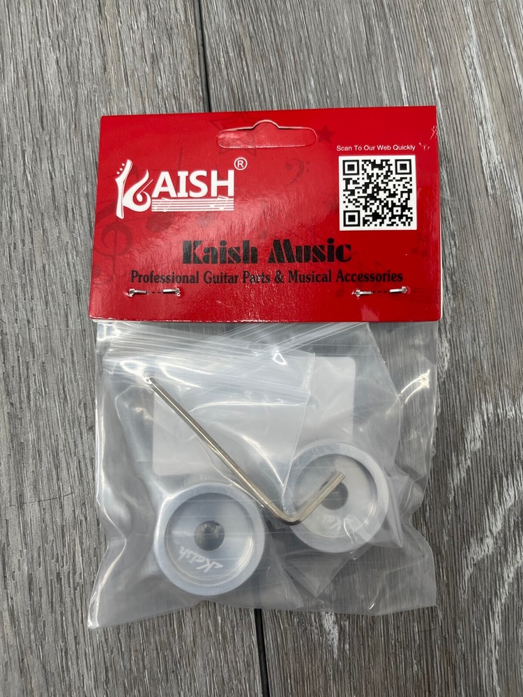 2 Pkgs (4 Total) KAISH K1826-Silver Aluminum Pot Knobs w/Blue Circle & Indicator