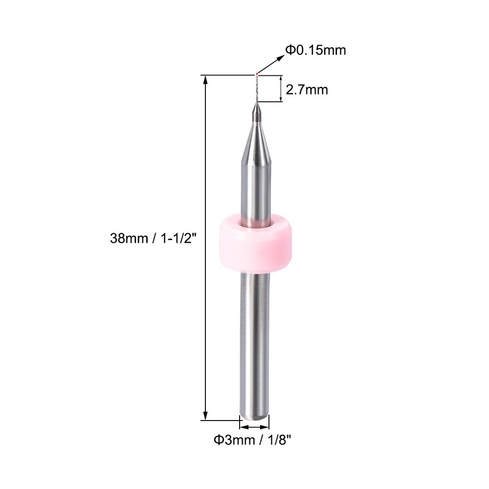 20pcs 0.15mm Carbide CNC Engraving Circuit Board Micro PCB Drill Bits