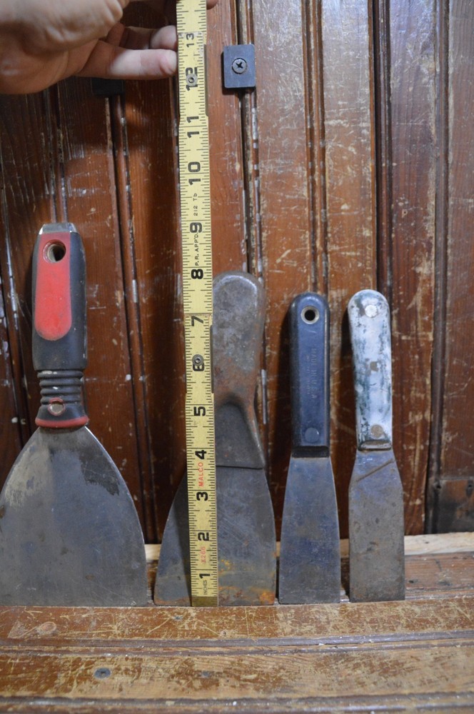 DRYWALL KNIVES PUTTY KNIFE SPACKLING HAND TOOLS 4PC LOT MUD MUDDING PLASTER TOOL