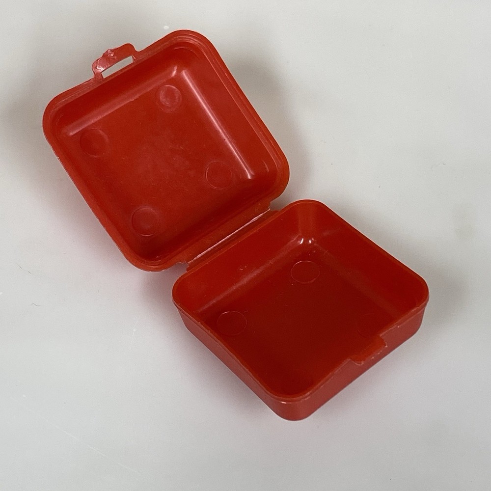 Vtg Fleer Bubble Burger Bubble Gum Candy Container Red 1980s - Empty
