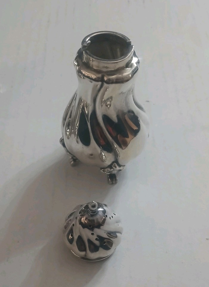 Vintage German 830 Silver Pair of Shakers Signed Deyhle Gebruder