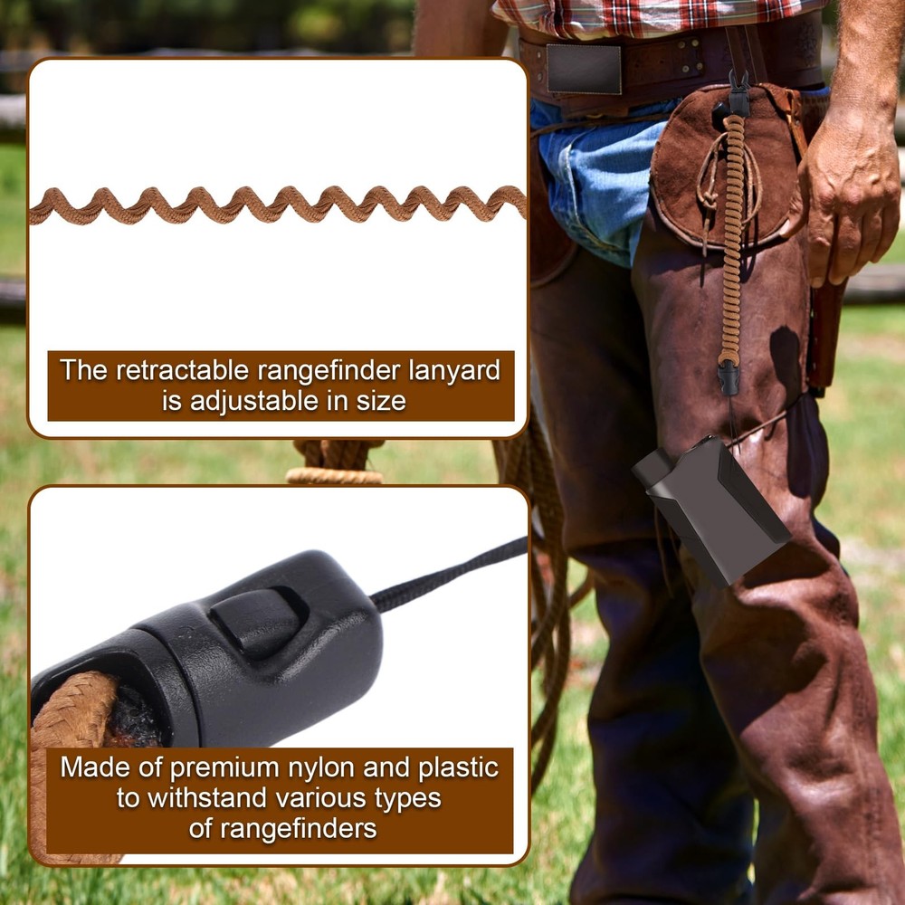 2pcs Rangefinder Tether, Retractable Lanyard Range Finder Cord Stretch from 3...