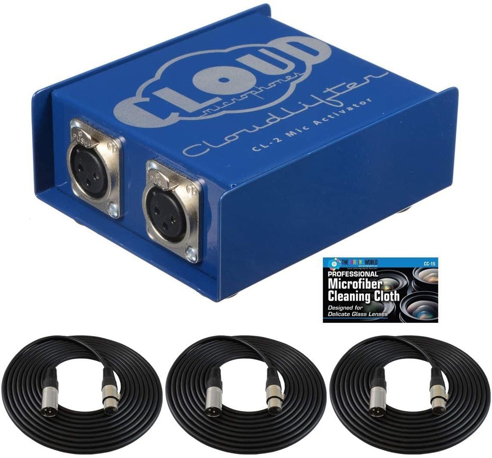 Cloud Microphones Cloudlifter CL-1 Mic Activator + Extra Two (2) XLR Cables