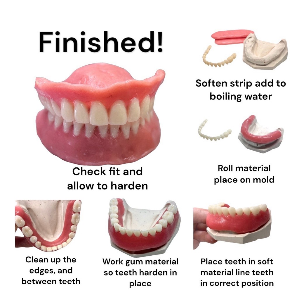 DIY Denture Kit Create Full Or Partial at Home Alginate Impression Custom Fit