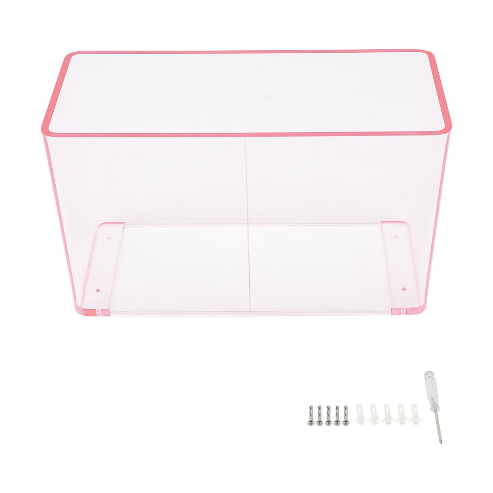 2Tiers Acrylic Wall-Mounted Bedside Table Rectangular Floating Nightstand 3.1kg