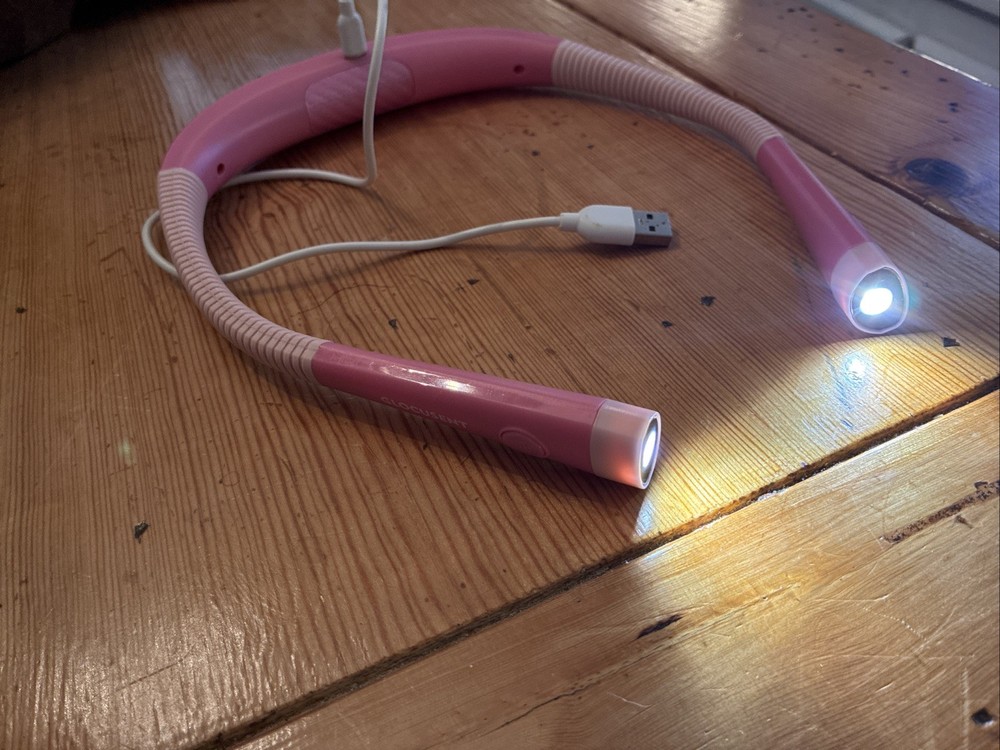 Book Light, 3-Color & 6-Brightness Reading Light, Bendable Neck Light