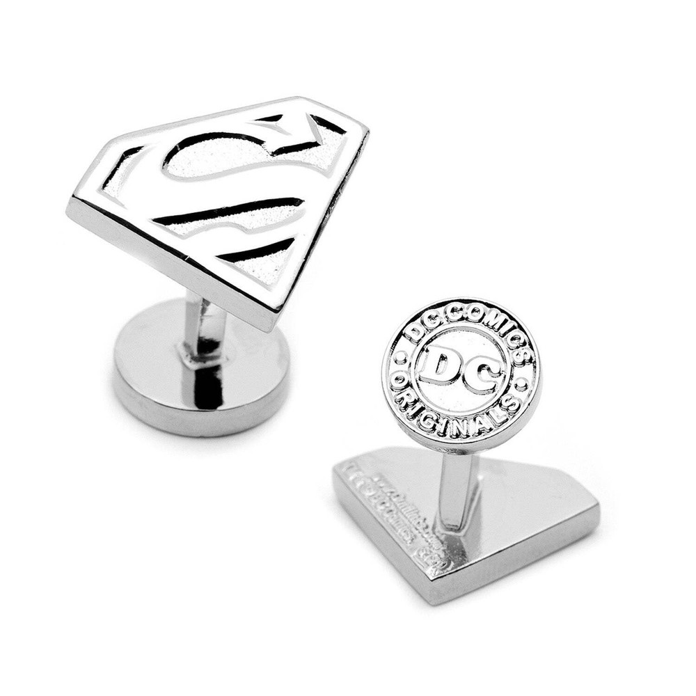 DC Superman Shield Silver Cufflinks