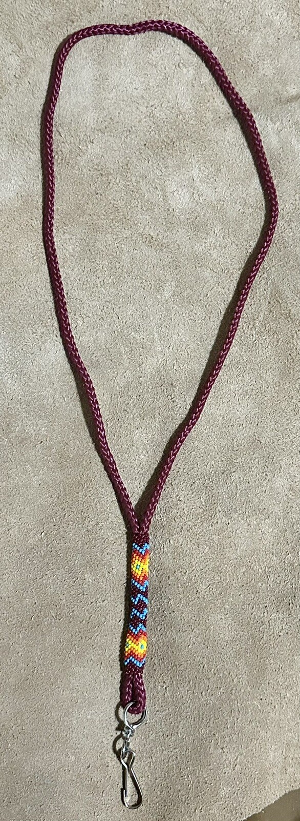 Native American Lakota Sioux Beaded Lanyard.