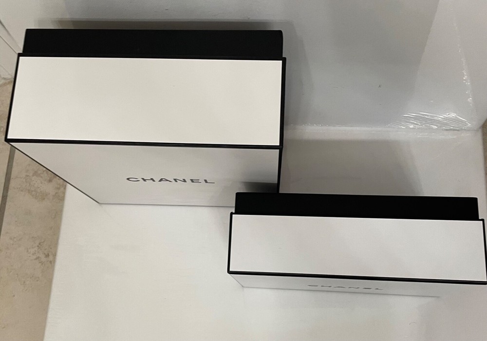 Authentic CHANEL Square & Rectangular Empty Gift Storage Box 8.5x8.5- 8.5"x5.5"