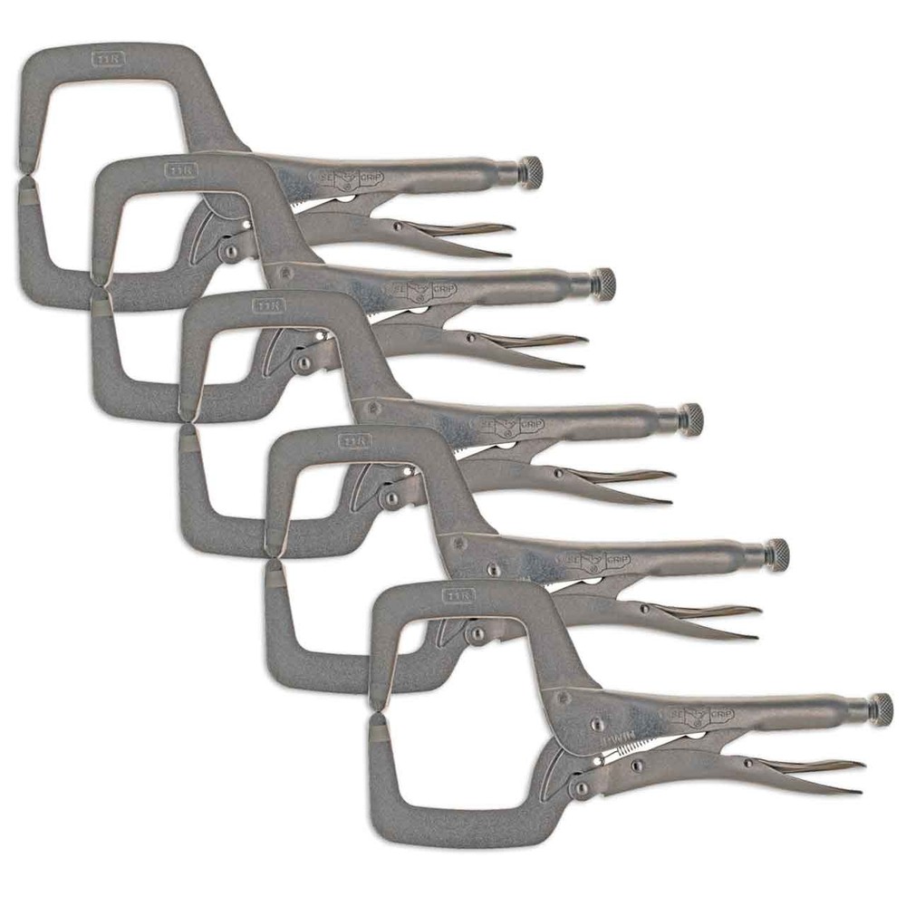 Irwin 19 11R Original 11"/275 mm Locking Clamp with Regular Tips Pkg. 5
