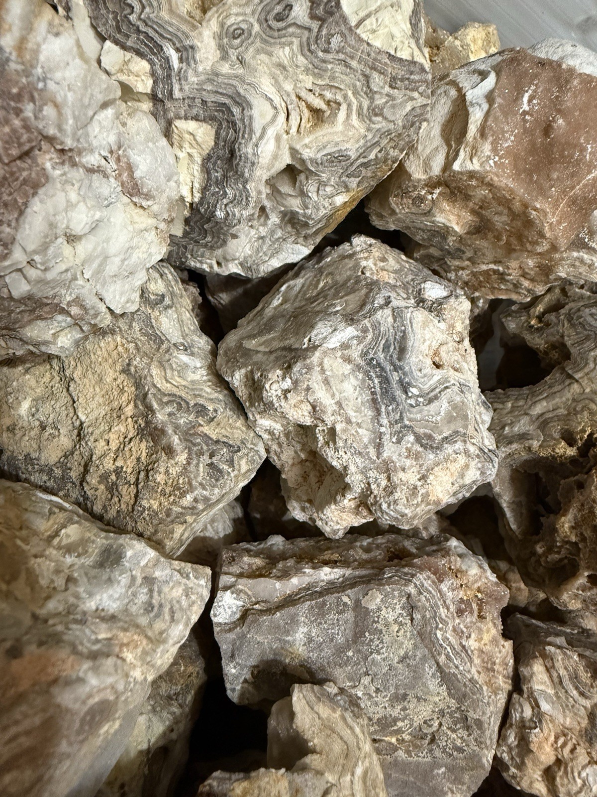 Crazy Lace Agate, Rough Lace Agate From Summerville Ga 10lbs Lot