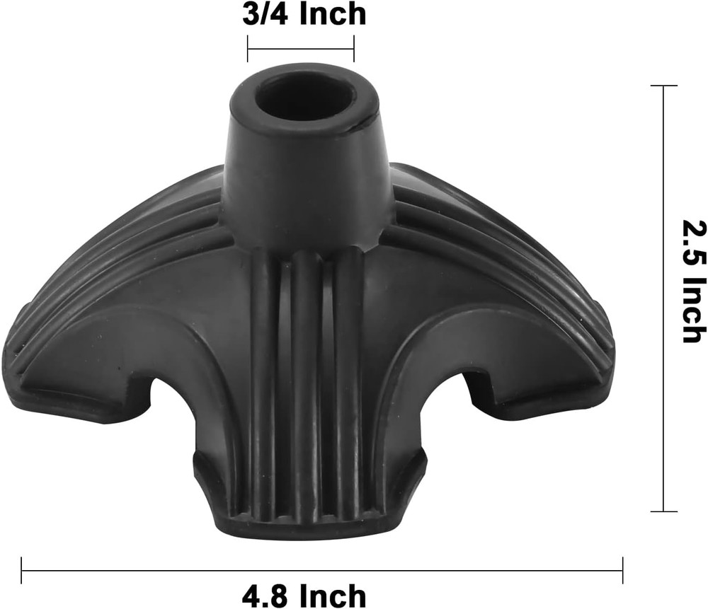 Cane Tip - Self Standing 3/4 inch Quad Rubber Replacement for Walking Canes ...