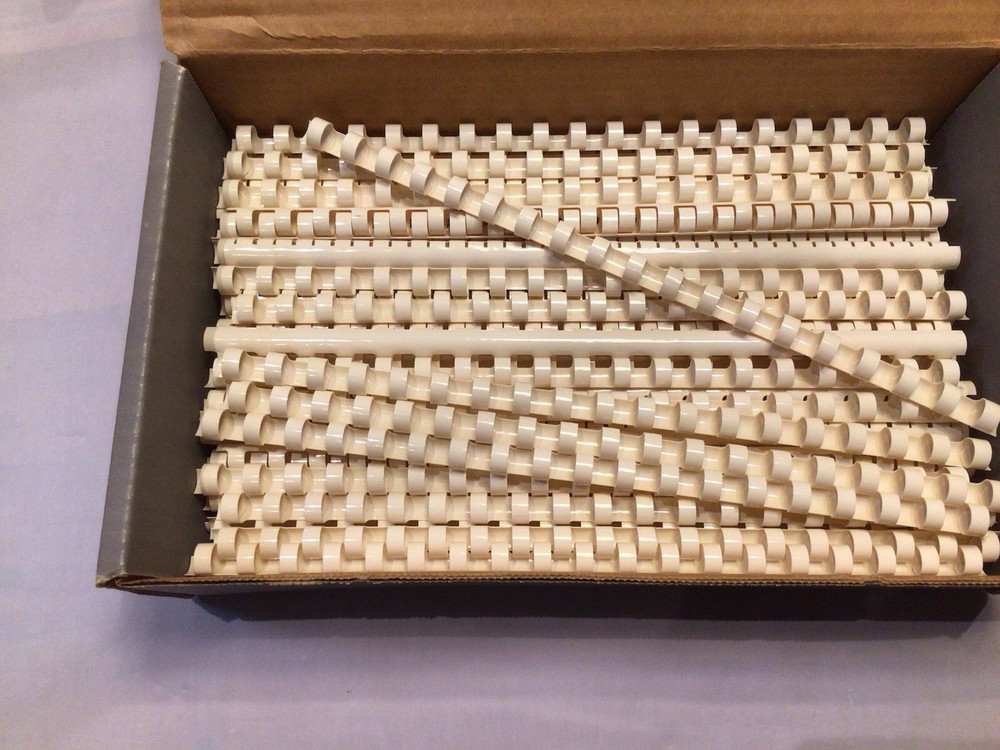 GBC Binding Spirals (Coils)  3/8" Diameter, Off white - Quantity 90