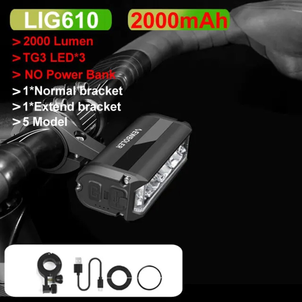Bicycle Light Front Waterproof Flashlight USB Charging MTB Road Lamp Accessories