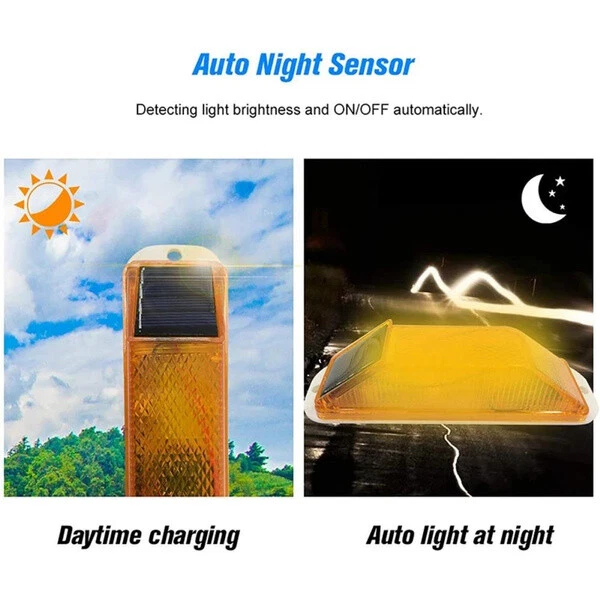 Solar Strobe Warning Lights Flash Lights Waterproof Security Wall Lamp Outdoor