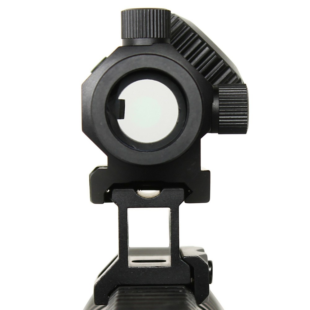 Red / Green Dot Sight 2 MOA Reflex Gun Sight Rifle Scope With 1 inch Riser Mount
