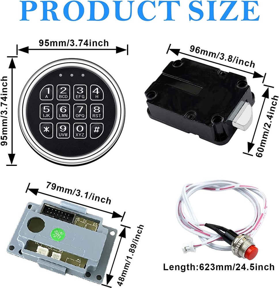 Gun Safe Lock Replacement Swing Bolt Lock With 14 Ribbon Cable Access Gun Lock