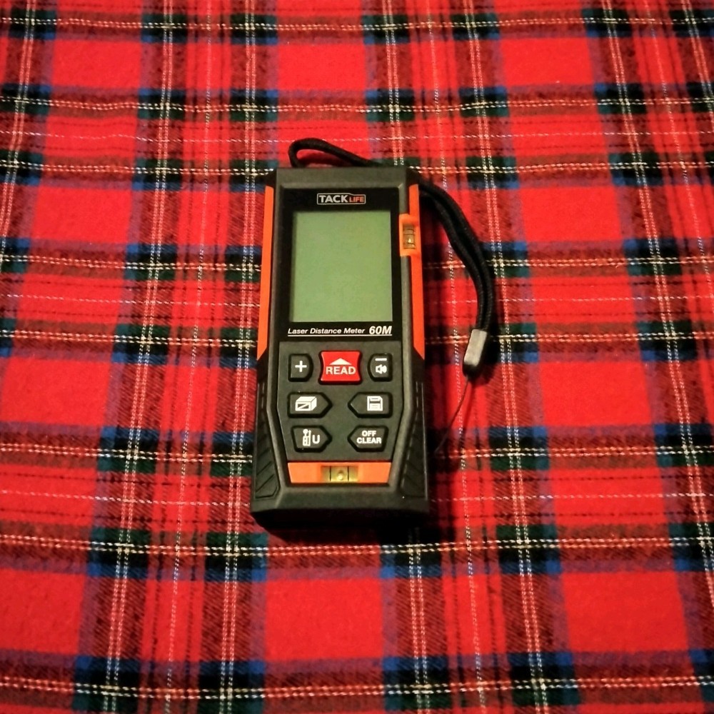 Tacklife HD60 Laser Measure Tool "TESTED WORKS" With case