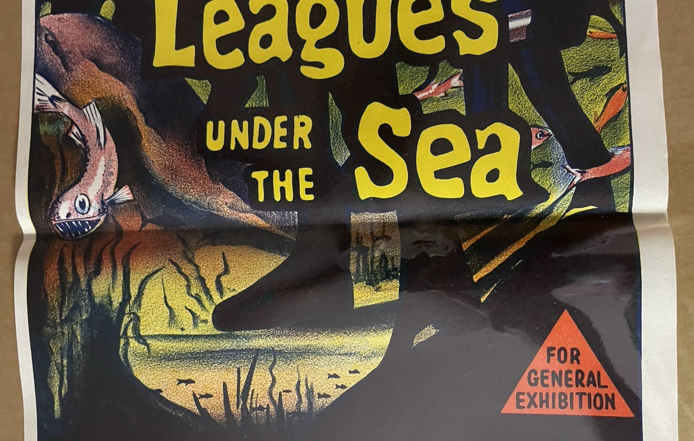 ORIG. MOVIE POSTER~20,000 LEAGUES UNDER THE SEA~60'S~APP 13X30"~SYDNEY AUSTRALIA