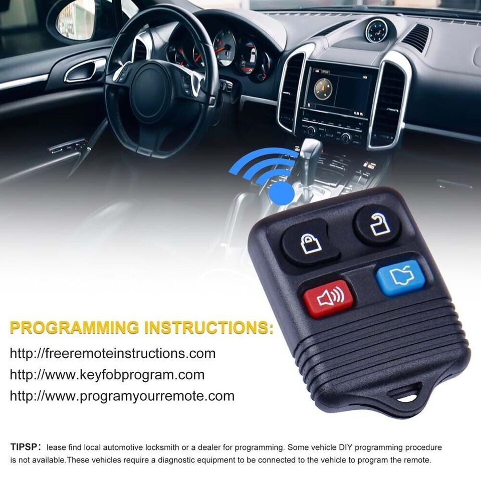 4 Button Replace For Ford Alarm Remote Keyless Entry Control Key FOB Clicker 8PC