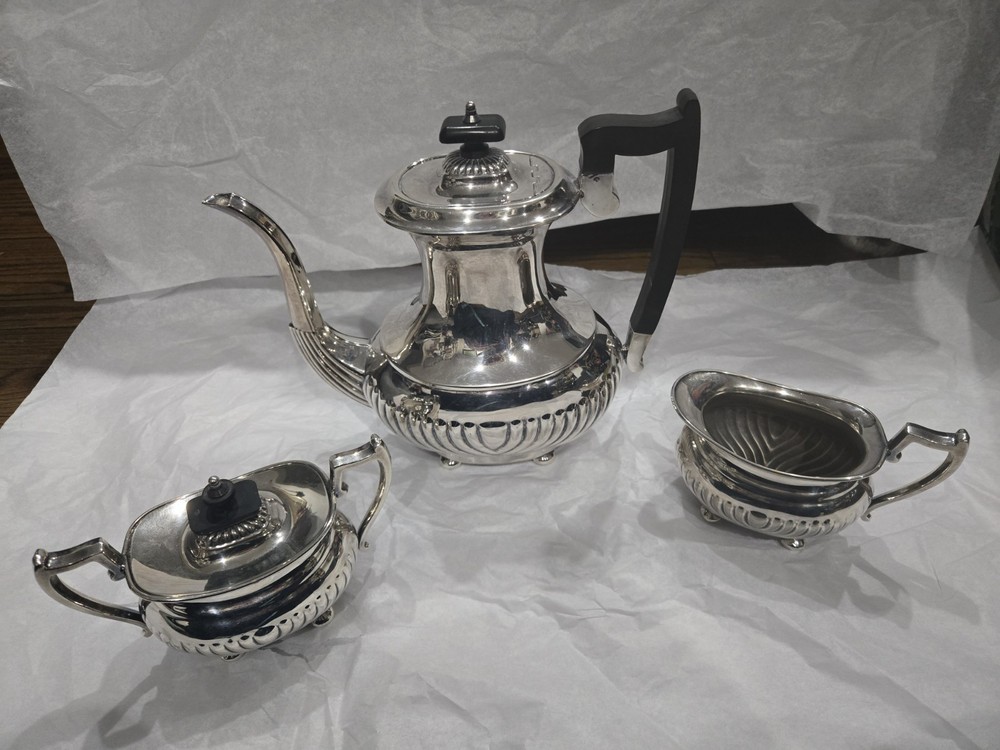 Vintage Towle Art Deco Style Silverplate Tea Set