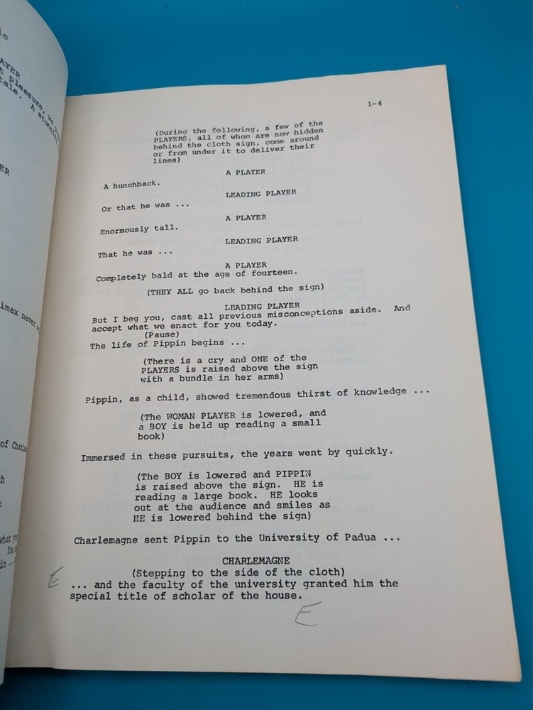 Vintage Pippin Broadway Script Vocal Book