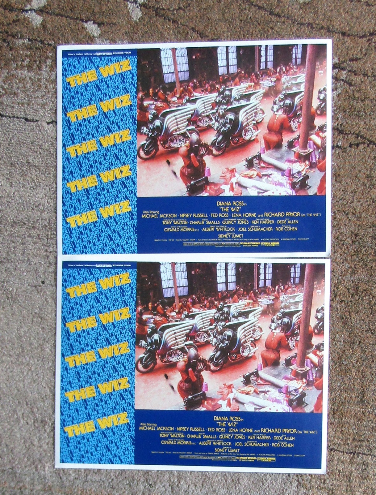 1978 Original Movie Poster 27 X 41 The Wiz One Sheet Printed USA + 8 Lobby Cards