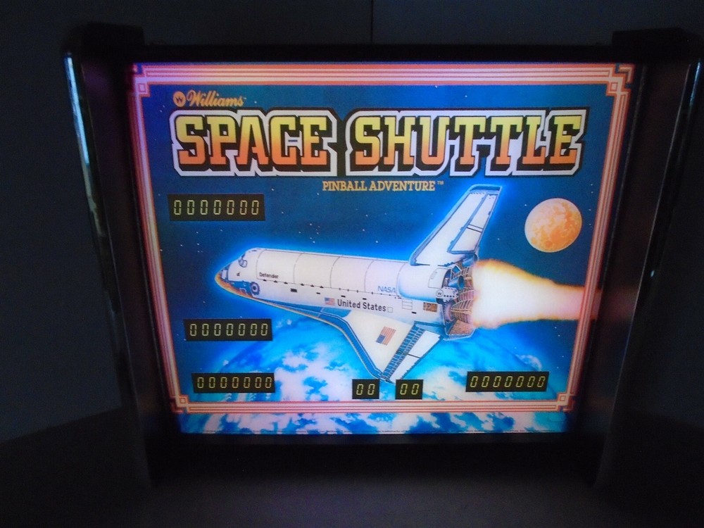 Williams Space Shuttle Pinball Head LED Display light box