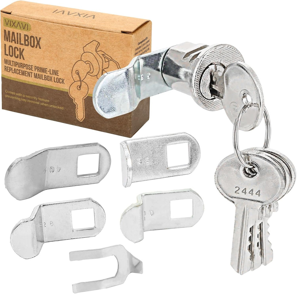Mailbox Lock Replacement w/ 4 Keys Universal Secure Mail Box Lock Kit