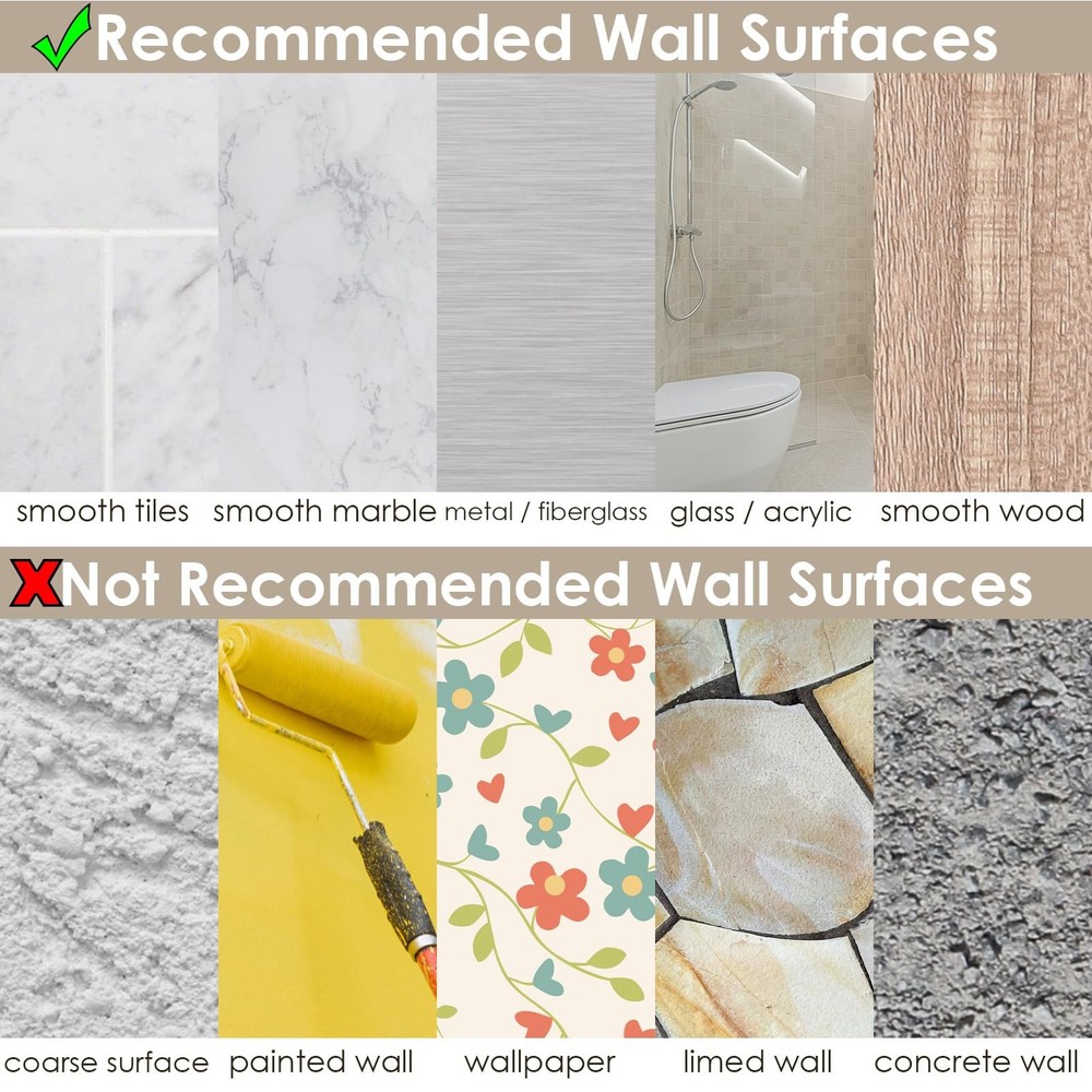 Shower Caddy Adhesive Replacement Stickers, Shower Organizer Adhesive Replace...