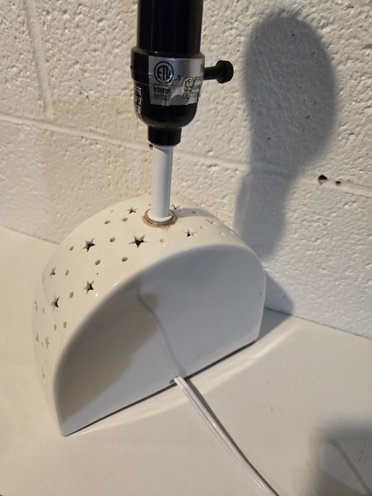 Table Lamp Semicircle Shape Tested Workd Good Condition