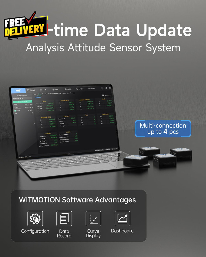 BLE Vibration Sensor WTVB01-BT50 Smart Vibration Module Ar-Duino 3-Axis Vib.....