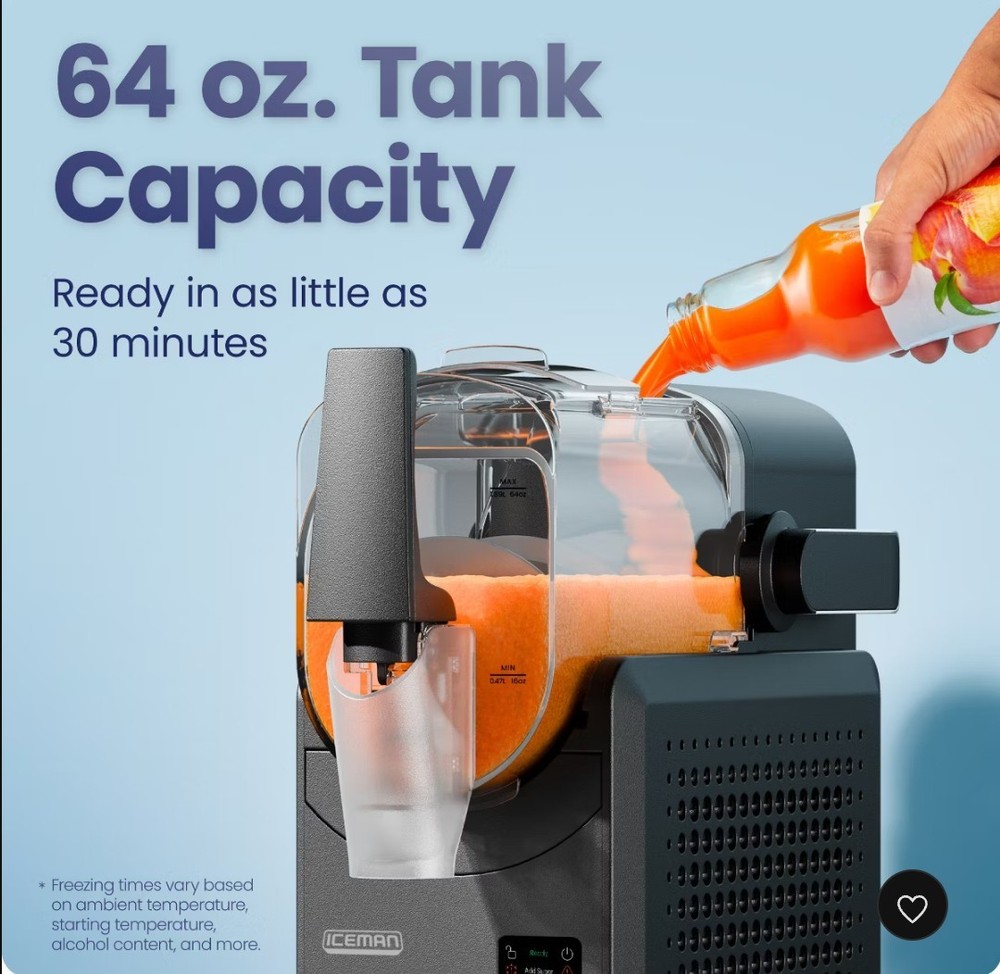 Iceman Slush-Ease Max Slushy Maker with Touch Controls and 5 Functions