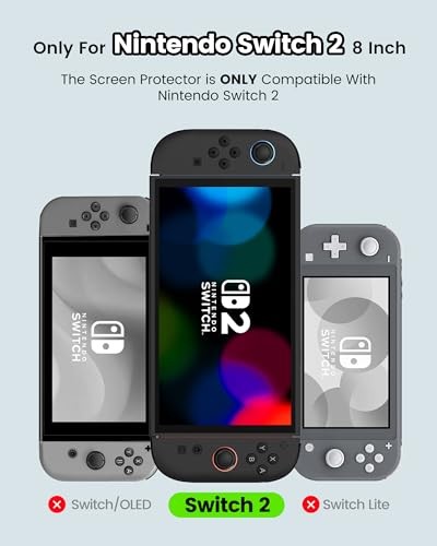 2 Pack Screen Protector Compatible with Nintendo Switch 2 2-Pack HD Clarity